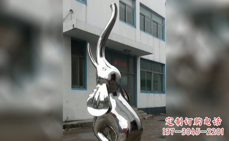 长春精致的不锈钢大象雕塑