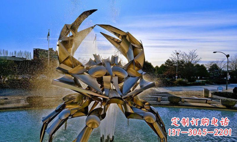 长春精美不锈钢螃蟹雕塑