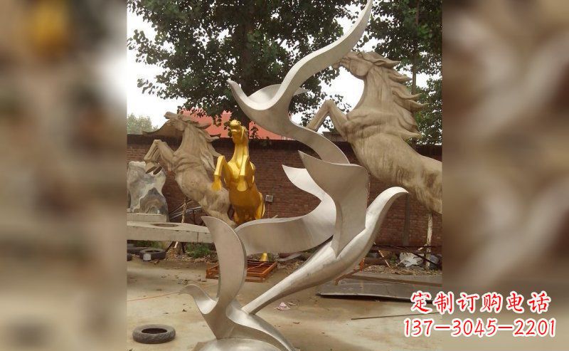 长春不锈钢大雁雕塑