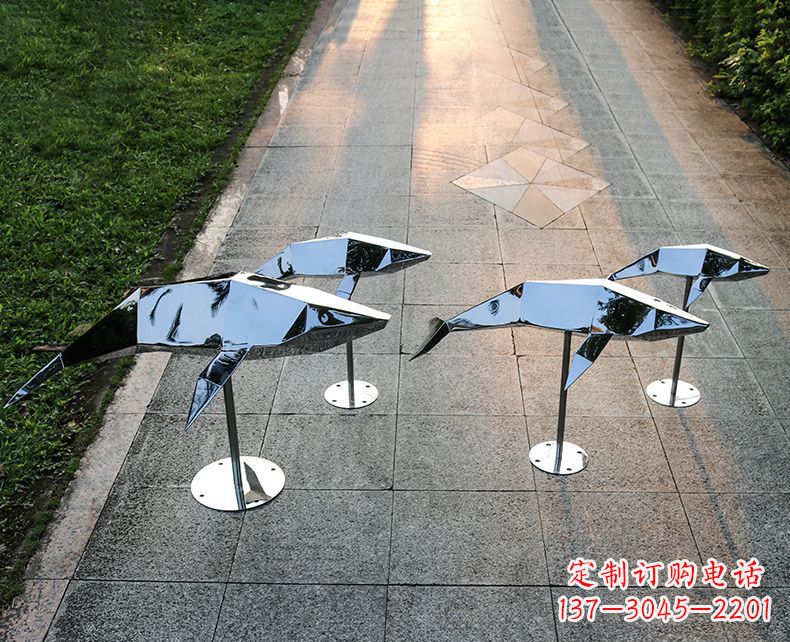 长春海豚雕塑不锈钢的艺术精灵