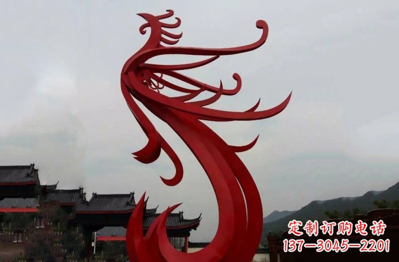 长春精美不锈钢凤凰雕塑
