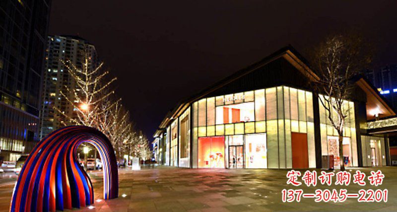 长春不锈钢拱门雕塑——点缀街边景观