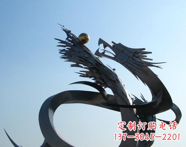 长春不锈钢龙雕塑精美雕刻,灵动灵气