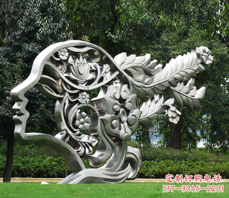 长春不锈钢美女雕塑给空间带来灵动的美