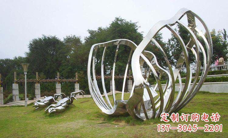 长春不锈钢贝壳雕塑的美