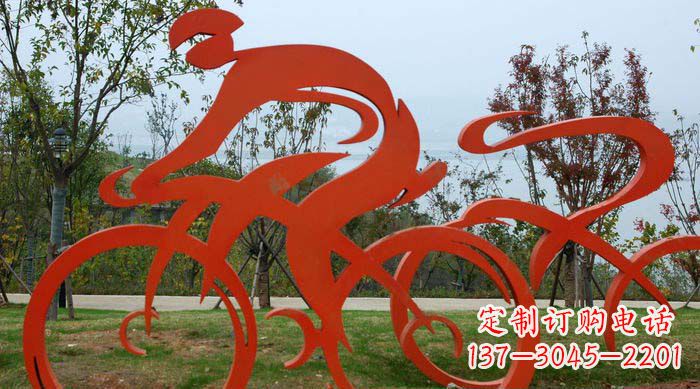 长春不锈钢自行车雕塑捕捉运动精神