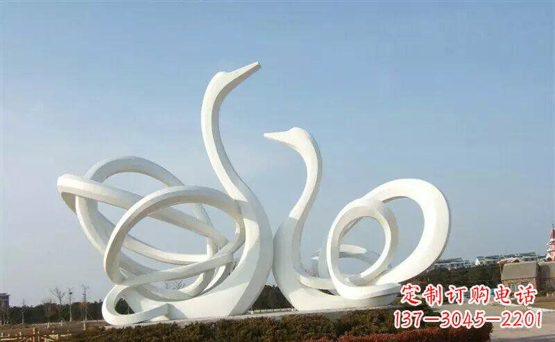 长春不锈钢制作的天鹅雕塑