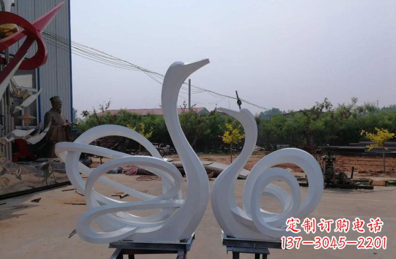 长春精美不锈钢天鹅雕塑
