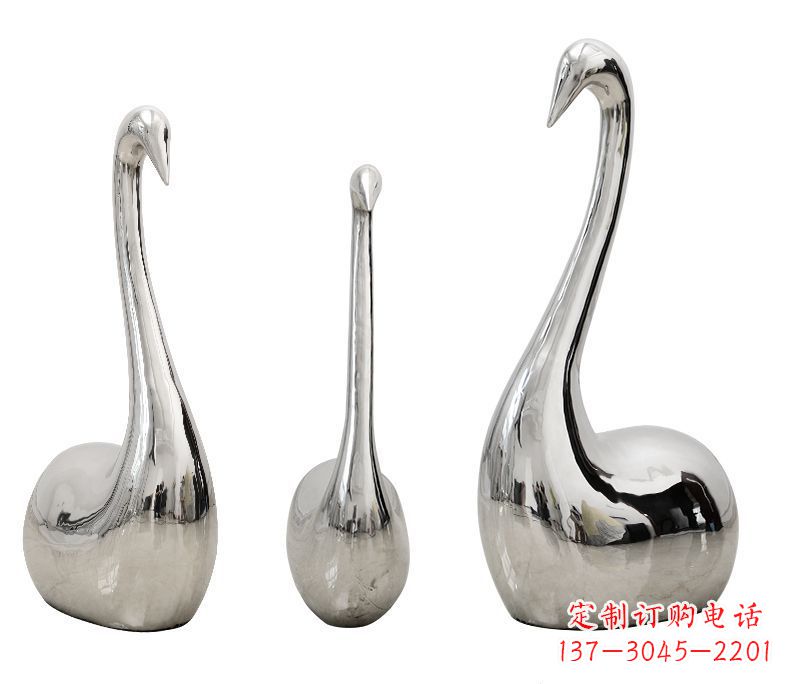 长春精美不锈钢天鹅雕塑
