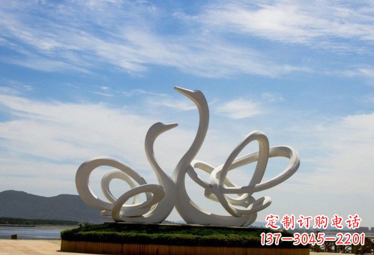 长春不锈钢制天鹅雕塑