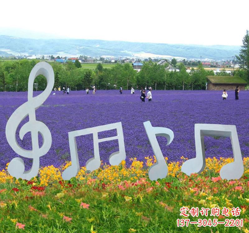 长春精美不锈钢音符雕塑