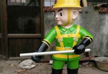 长春玻璃钢消防员雕塑——让爱与勇气永恒