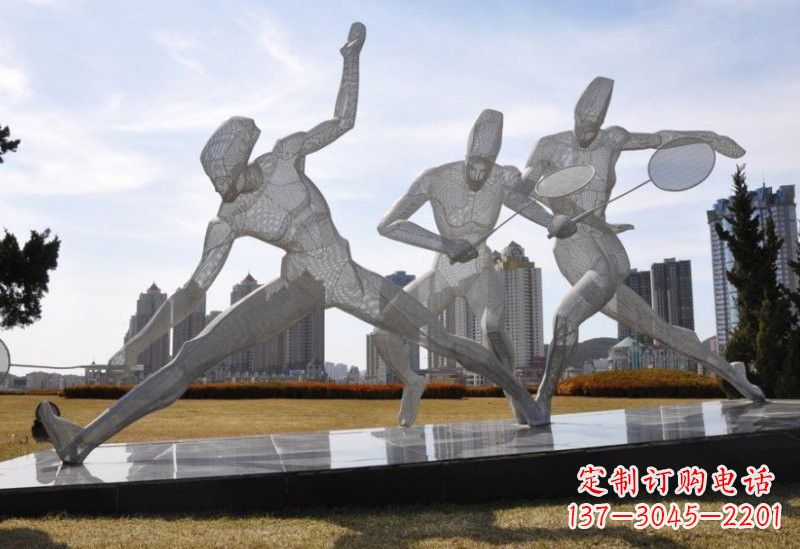 长春精致的不锈钢羽毛球雕塑