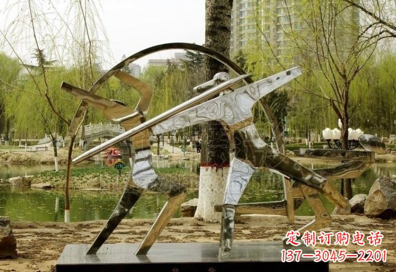 长春不锈钢运动员雕塑