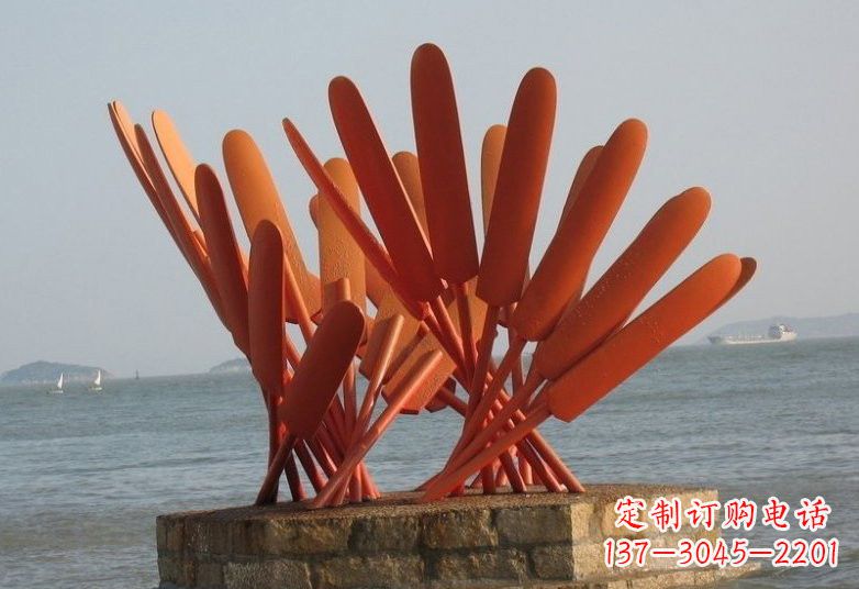 长春不锈钢船桨雕塑经典的海洋景观