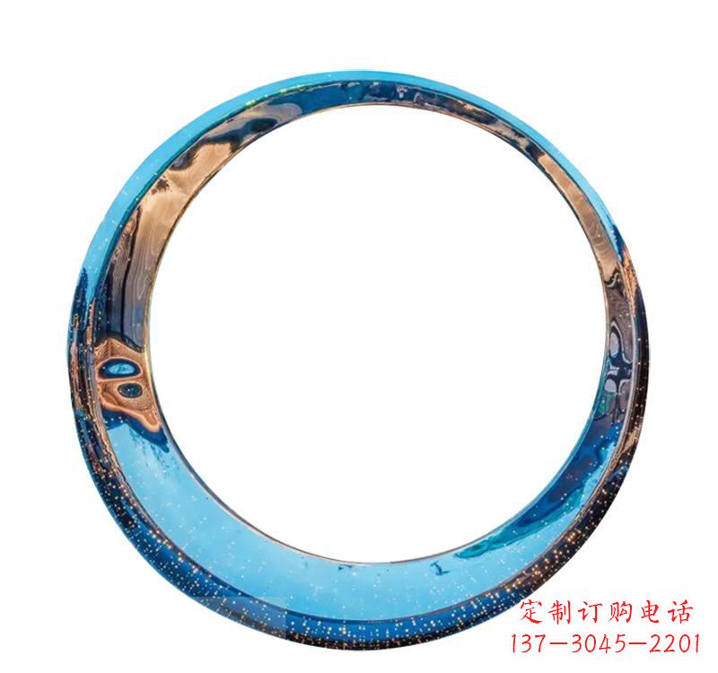 长春不锈钢创意景观圆环雕塑——美化城市的创意艺术