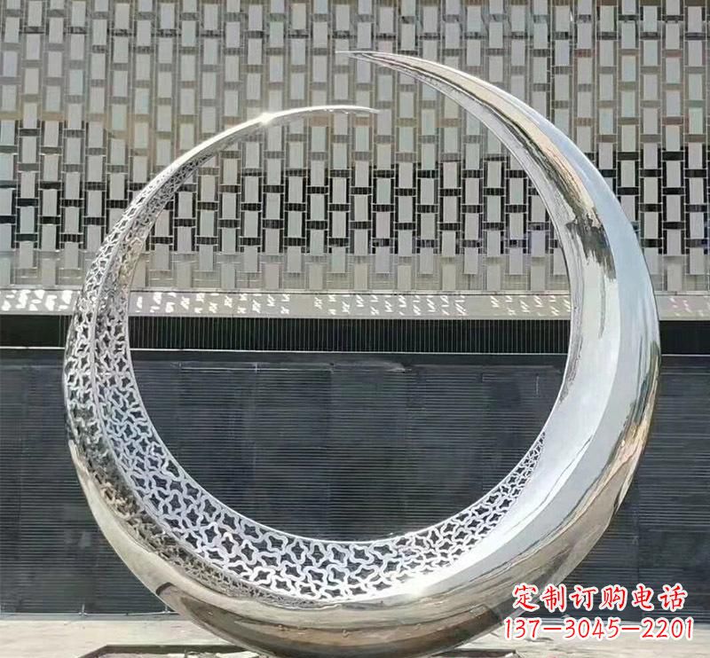 长春精美不锈钢圆环雕塑