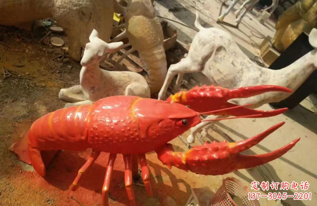 长春不锈钢大龙虾雕塑象征着力量与美丽