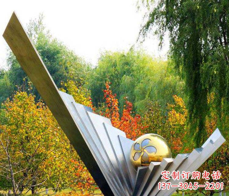 长春不锈钢大型翅膀景观雕塑