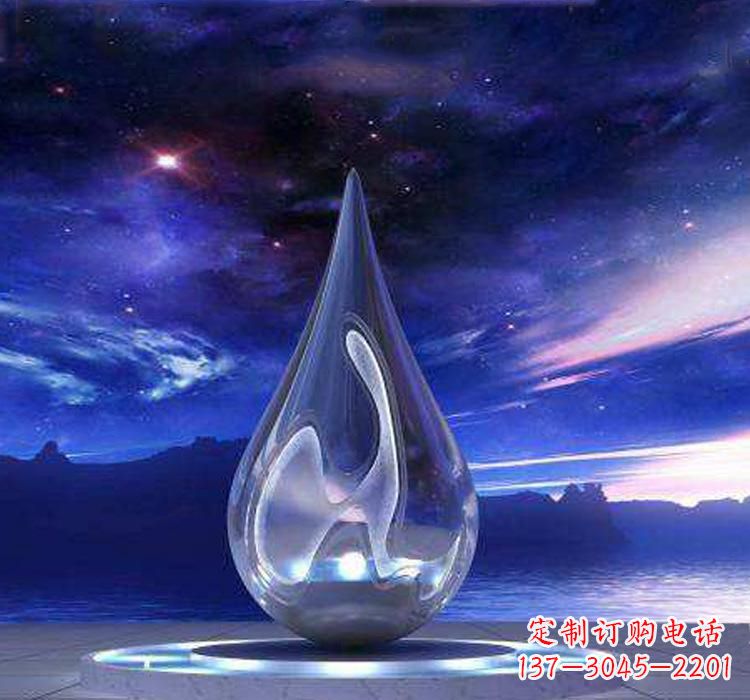 长春不锈钢大型水滴雕塑极致的审美艺术