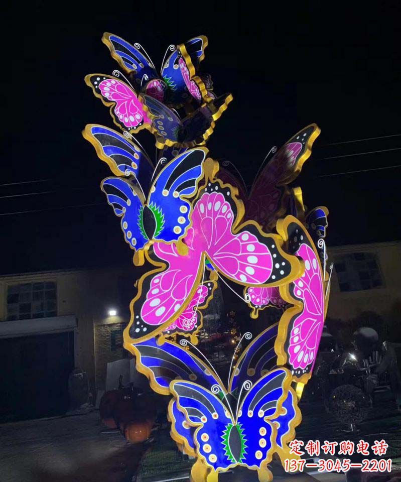 长春不锈钢蝴蝶雕塑彩绘魅力无限