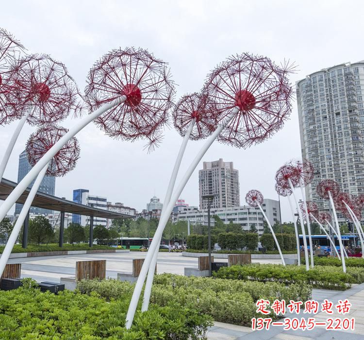 长春不锈钢蒲公英雕塑色彩缤纷的自然之美