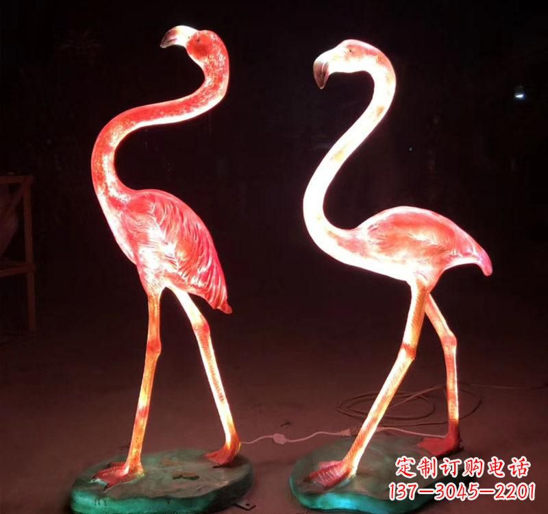 长春不锈钢火烈鸟绚丽多彩的艺术品