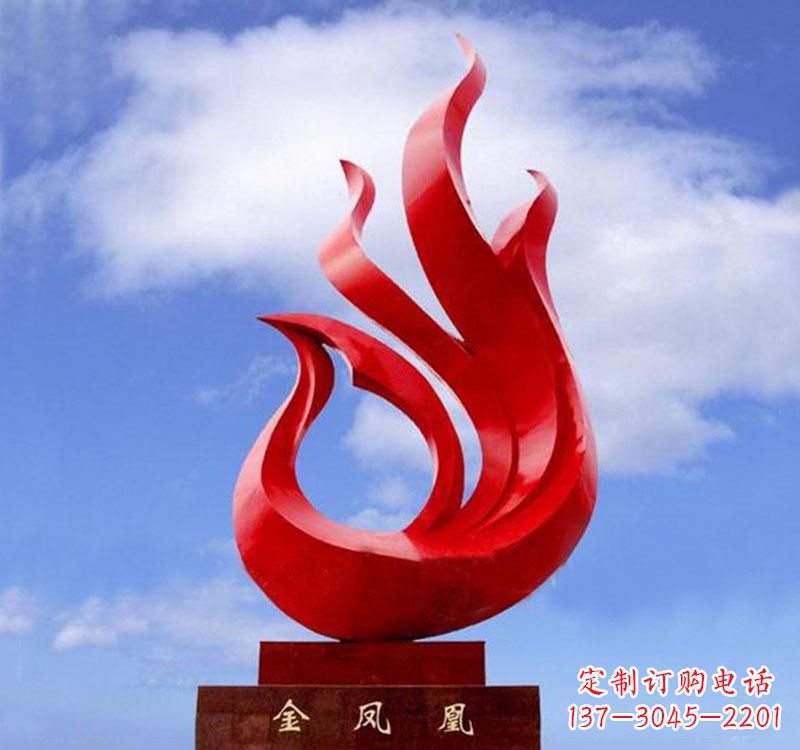 长春不锈钢凤凰雕塑——精致灵动的艺术品