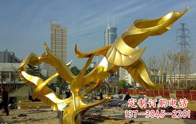 长春不锈钢飞翔的天鹅雕塑