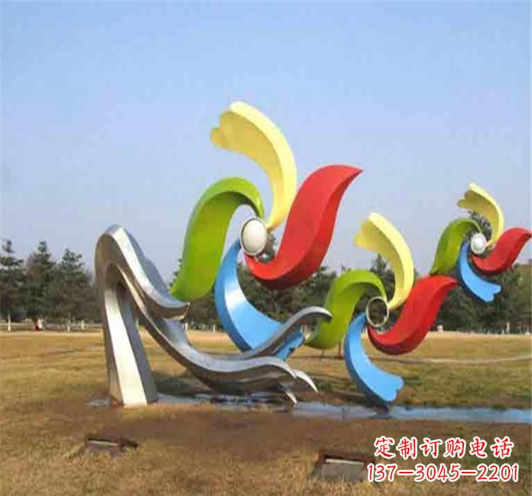 长春不锈钢风车雕塑绚丽多彩的艺术精品