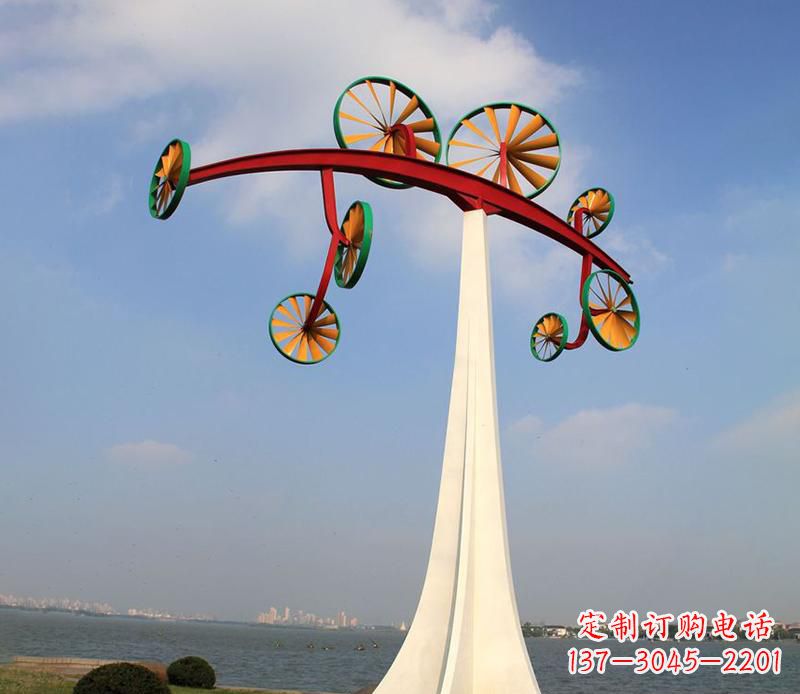 长春不锈钢风车雕塑艺术美学的完美结合