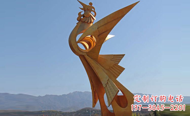 长春不锈钢凤凰雕塑，给环境增添灵动之美
