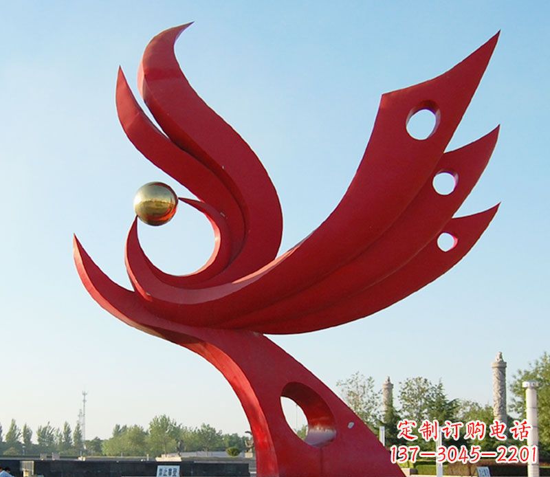 长春不锈钢凤凰雕塑——传承千百年传统文化