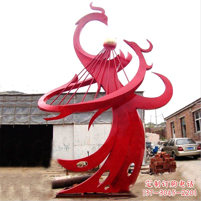 长春不锈钢凤凰雕塑绚丽多彩的艺术瑰宝