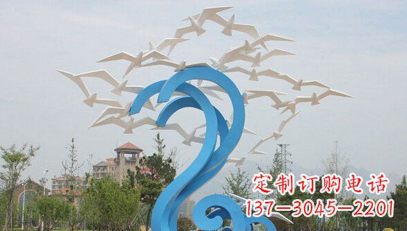 长春鸽子雕塑不锈钢的象征