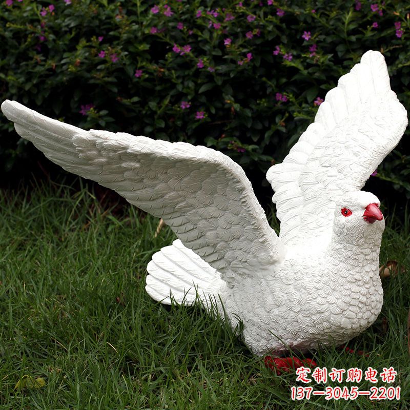 长春不锈钢鸽子雕塑象征和平与美好