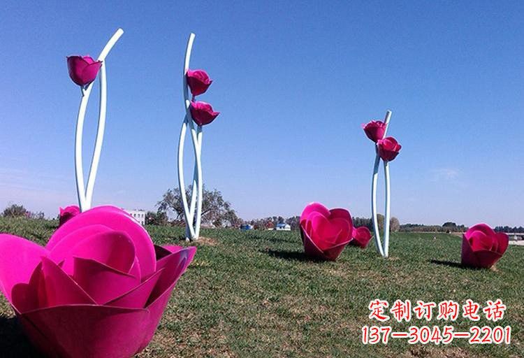 长春不锈钢玫瑰雕塑美丽的艺术之作