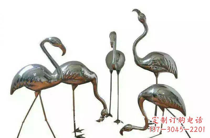 长春不锈钢火烈鸟雕塑——美丽的自然之美