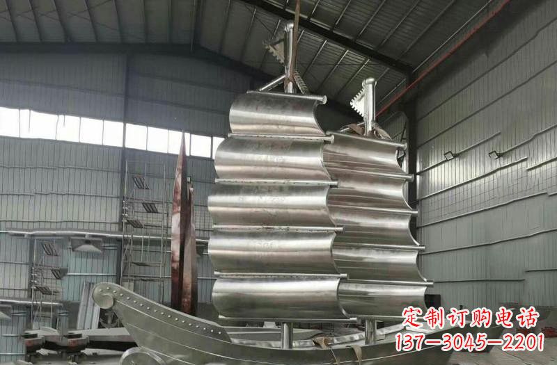 长春不锈钢帆船雕塑海洋的象征