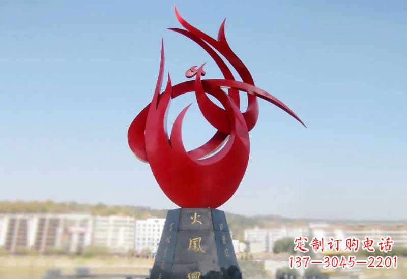 长春凤凰雕塑——点缀不锈钢公园