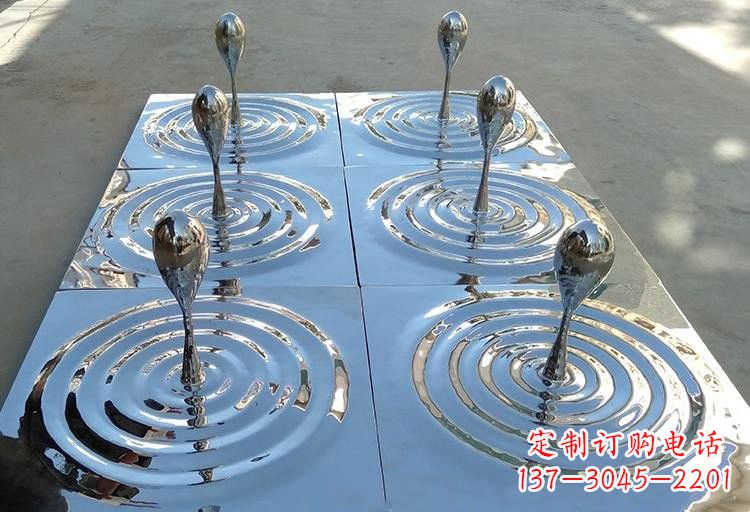 长春不锈钢水滴雕塑激发自然之美
