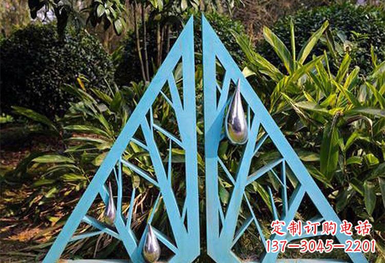 长春不锈钢树枝雕塑——点缀不锈钢公园美景