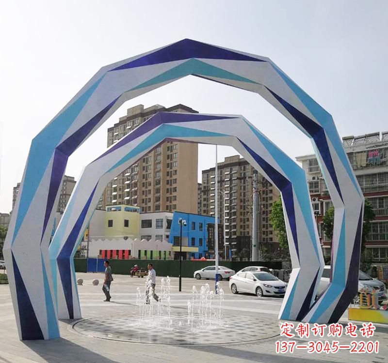 长春不锈钢拱门雕塑令人惊叹的艺术品