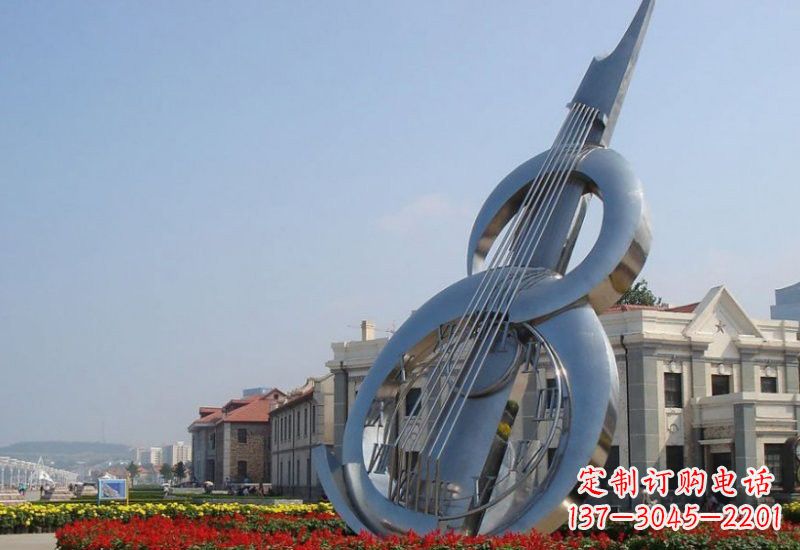 长春不锈钢大提琴雕塑