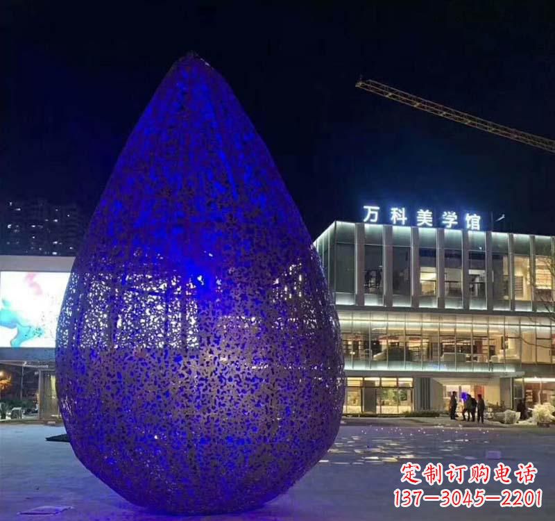长春不锈钢水滴雕塑-自然之美