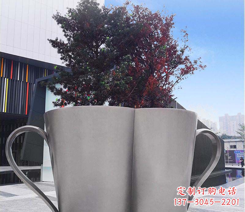 长春不锈钢花盆雕塑美观耐用