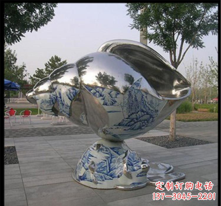 长春不锈钢海螺景观雕塑精美的海景景观