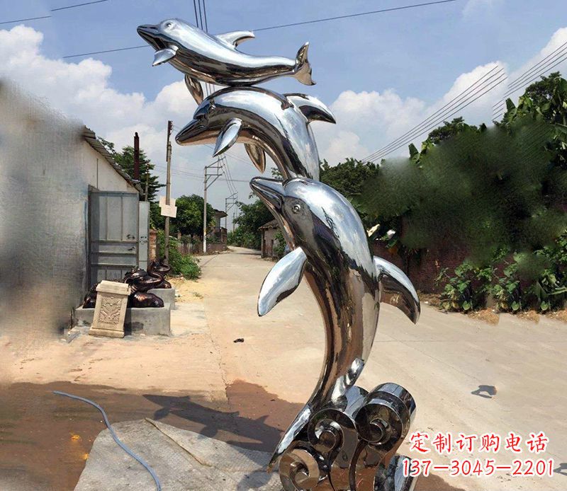 长春不锈钢海豚雕塑艺术的浪漫