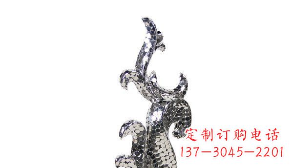 长春不锈钢海豚抽象雕塑精致的海洋之美
