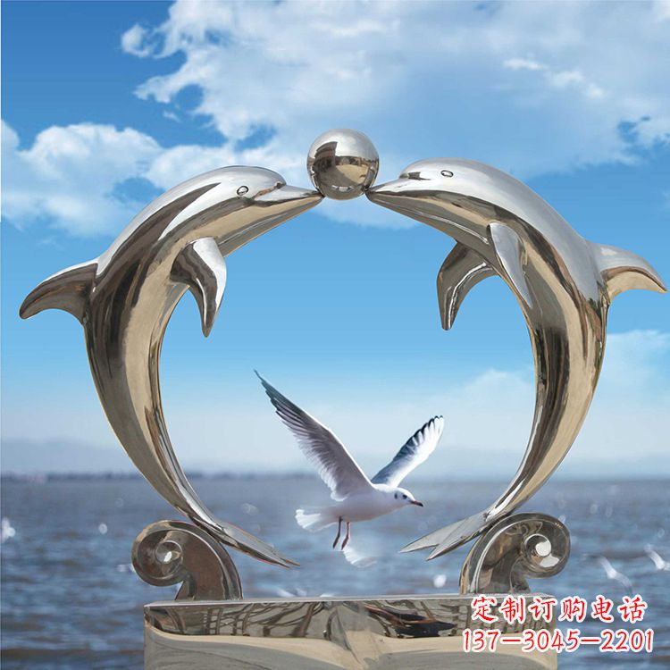 长春不锈钢海豚雕塑精美的海洋之美